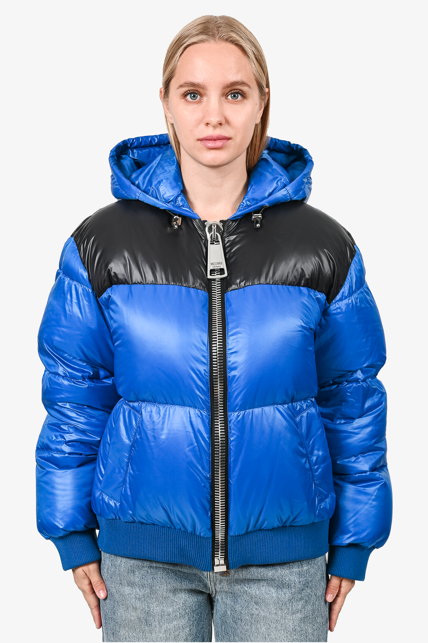 Cobalt blue cheap down jacket