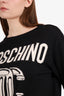 Moschino Couture Black Wool C-Clamp Logo Sweater Size Small