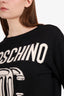 Moschino Couture Black Wool C-Clamp Logo Sweater Size Small