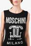 Moschino Couture Black Wool Logo Knit Dress Size 2