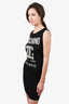 Moschino Couture Black Wool Logo Knit Dress Size 2