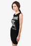 Moschino Couture Black Wool Logo Knit Dress Size 2