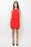 Moschino Couture Red Sleeveless High Neck Mini Dress with Black Detail Size 36