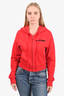 Moschino Red Zip-Up Hoodie Size 8