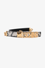 Moschino Snake Printed Leather/Chain Logo Belt Size 46