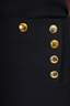 Moschino Vintage Black Midi Skirt With Gold Buttons Size 6