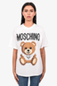 Moschino White Pixel Teddy Logo T-shirt Est. Size S