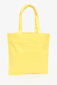 Moschino Yellow Plastic Graphic Tote Bag