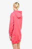 Moschino Pink Logo Hoodie Dress Size 6