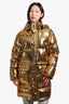 Moschino x H&M Gold Metallic Sequin Puffer Coat size X-Small