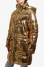 Moschino x H&M Gold Metallic Sequin Puffer Coat size X-Small