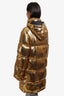 Moschino x H&M Gold Metallic Sequin Puffer Coat size X-Small