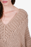 Mr. Mittens Brown V Neck Oversized Sweater One Size