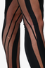 Mugler Black Mesh Patterned Stir-Up Pants Size 42