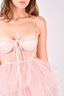 NBD Pink Tulle Bustier 'Lore' Ruffle Gown Size XS