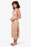 NBD Yellow/White Floral Eyelet Overlay Lace Dress Midi Dress Size XS