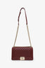Pre-Loved Chanel™ 2022 Burgundy Lambskin Medium Boy Bag GHW