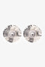Pre-Loved Chanel™ 2013 Resin Lace CC Rounded Ear Studs