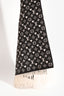 Louis Vuitton Grey/White Cashmere Monogram Hearts Scarf