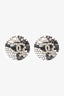 Pre-Loved Chanel™ 2013 Resin Lace CC Rounded Ear Studs