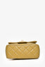 Pre-Loved Chanel™ 2022 Green Quilted Lambskin Mini Pearl Crush Flap Bag