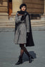 Dolce & Gabbana Vintage Grey Wool Plaid Belted Trench Coat Size M
