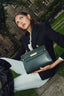 Saint Laurent Green Leather 'Manhattan' Bag