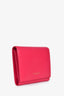 Saint Laurent Pink Leather Trifold Wallet