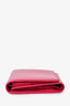 Saint Laurent Pink Leather Trifold Wallet
