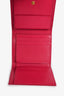 Saint Laurent Pink Leather Trifold Wallet