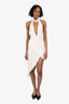 Naked Wardrobe White Halter-Neck Dress Size S