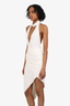 Naked Wardrobe White Halter-Neck Dress Size S