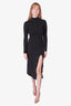 Nanushka Black Ribbed Bodycon Dress Size XS