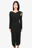 Nanushka Black Wrap Maxi Dress Size XS