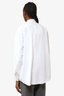 Naomi Maaravi White Sewing Pattern Markings Long Sleeve Button Up Size M
