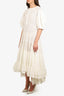 Natasha Zinko White Eyelet Lace 3/4 Sleeve Maxi Dress Size 36