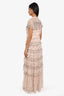 Needle & Thread Rose Ruffle Gown with Silver Beading Size 8