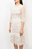 Needle & Thread White Long Sleeve Dress Size 6
