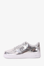 Nike Silver Metallic Air Force Platform Sneakers Size 11