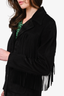 Nili Lotan Black Suede Fringed Jacket Size XS