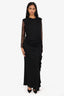 Nina Ricci Black Ruffle Gown with LaceSize 38