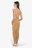 Norma Kamali Tan Ruched One Shoulder Dress Size XS