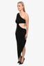 Norma Karmali Black Cutout Asymmetrical Dress Size 36