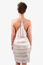 Obakki Cream Fringe Detailed Mini Dress Size 4