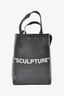 Off-White Black Leather 'Sculpture' Crossbody Tote Bag