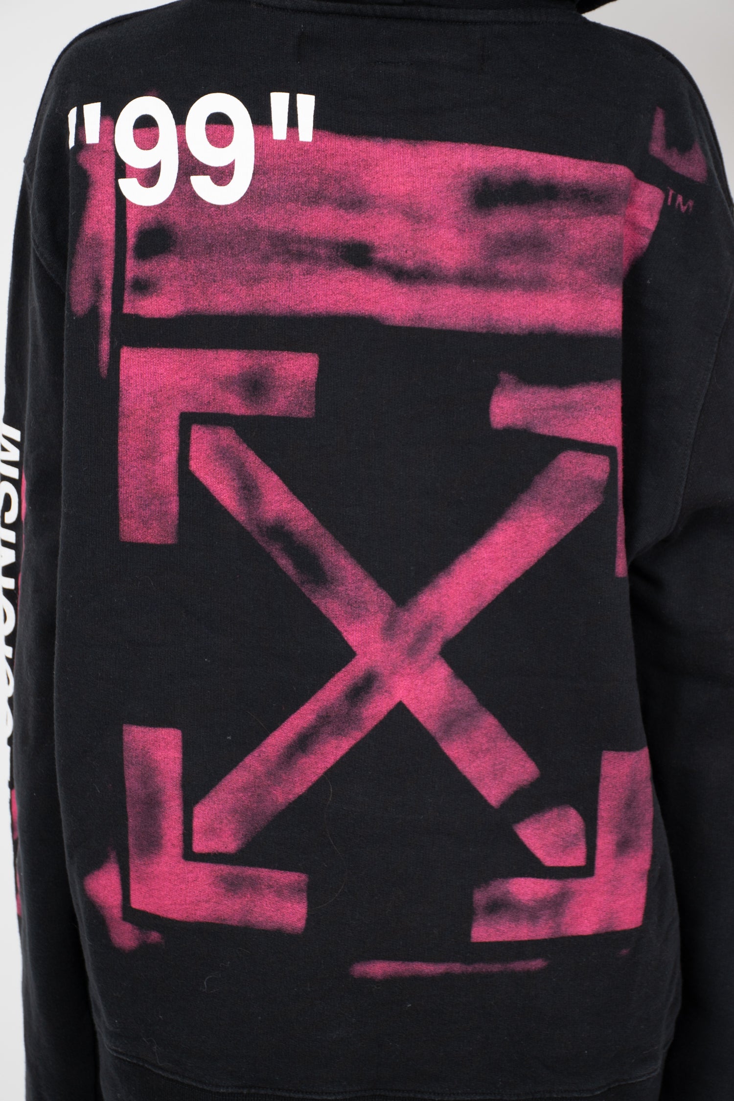 Off-White Black/Red Cotton 'Impressionism' Hoodie Size XL Mens