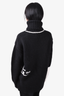 Off-White Black/White Alpaca/Wool Turtleneck Logo Sweater Size 40