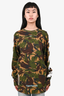 Off-White Green/Brown Camouflage T-Shirt Size S Mens
