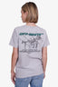 Off-White Grey Cotton Logo Print T-Shirt Size XS