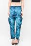 Off-White Turquoise Tie-Dye 'Ripstop' Cargo Pants Size L Mens
